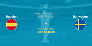 Vorhersage zum EM 2021 Spiel Spanien - Schweden: 14 Juni