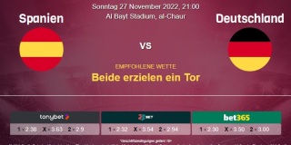 Vorhersage zur WM 2022 Spanien - Deutschland: 27 November 2022
