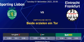 Vorhersage zur Champions League Sporting - Eintracht Frankfurt: 01 November 2022