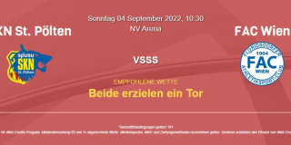 Vorhersage zu Österreich 2. Liga St. Pölten - Floridsdorfer AC: 04 September 2022