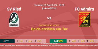 Vorhersage zur Admiral Bundesliga SV Ried - FC Admira: 26 April 2022