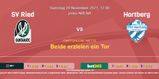 Vorhersage zu Admiral Bundesliga SV Ried - Hartberg: 20 November 2021
