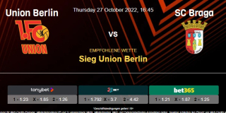 Vorhersage zur Europa League Union Berlin - Braga: 27 Oktober 2022