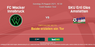 Vorhersage zu Österreich 2. Liga Wacker Innsbruck - Amstetten: 29 August 2021