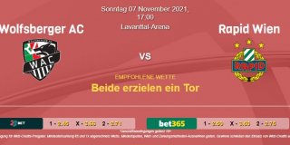Vorhersage zu Admiral Bundesliga Wolfsberger AC - Rapid Wien: 07 November 2021