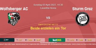 Vorhersage zur Admiral Bundesliga Wolfsberger AC - Sturm Graz: 03 April 2022