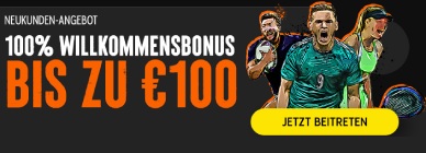 Bei 888sport starten Sie mit 100% bis 100€ Bonus