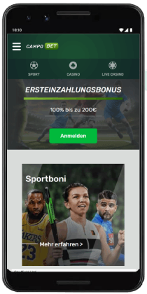 CampoBet Sportwetten auf dem handy