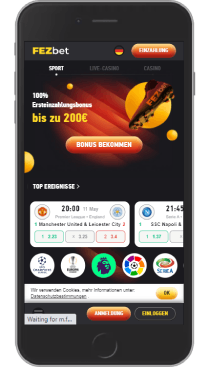 FEZbet Sportwetten auf dem handy