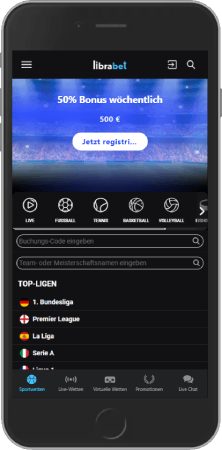 LibraBet Sportwetten auf dem handy