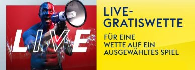 Sichern Sie sich eine Live-Gratiswette