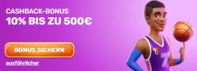 Bei SlotsPalace starten Sie CashBack Bonus bis zu 500€