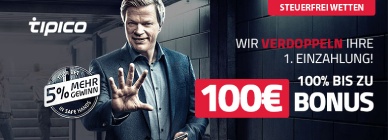 Der Willkommensbonus bei Tipico Sportwetten