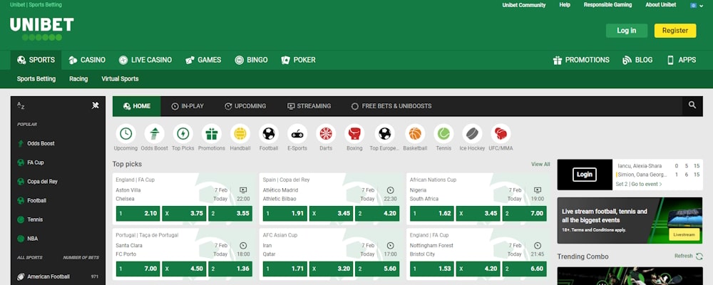 Unibet Sportwetten